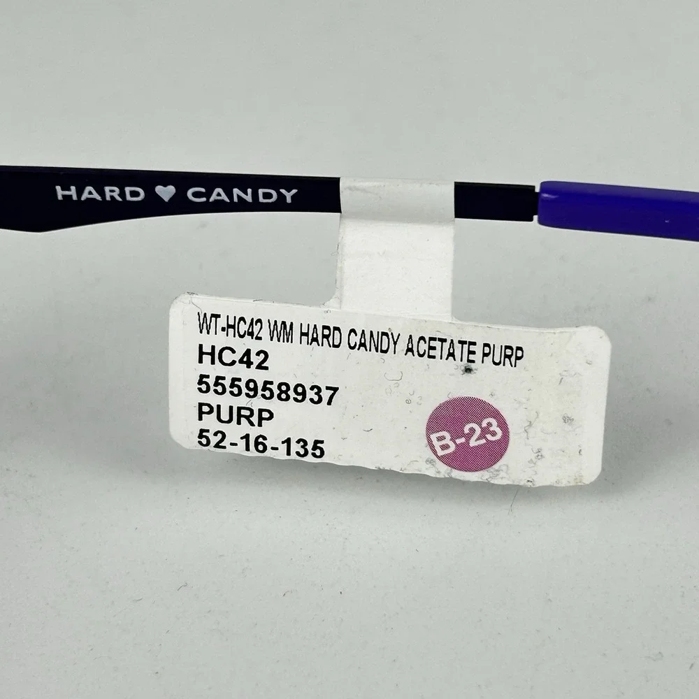 New Hard‎ Candy Women's HC42 Square Eyeglasses Frame Purple 52-16-135